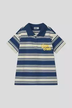 Поло хлопковое в полоску GIOCO