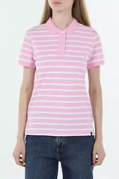 Поло хлопковое в полоску Piombo