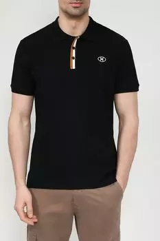 Поло хлопковые с контрастными деталями John Richmond