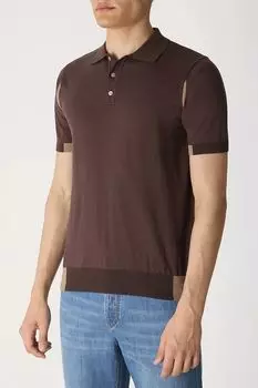 Поло с контрастной отделкой CUDGI