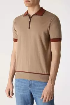 Поло с контрастной отделкой CUDGI