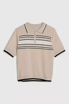 Поло с контрастными деталями на молнии Choupette