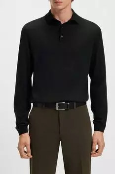 Поло шерстяное с длинным рукавом BOSS