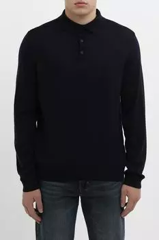 Поло шерстяное с длинным рукавом BOSS