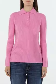 Поло шерстяное с воротником на пуговицах BELUCCI