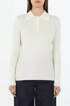 Поло шерстяное с воротником на пуговицах BELUCCI