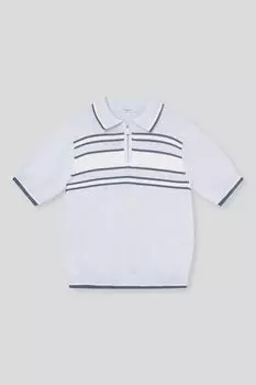 Поло трикотажное с воротником на молнии Choupette