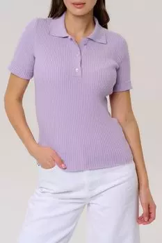 Поло трикотажное в рубчик ELEGANZZA