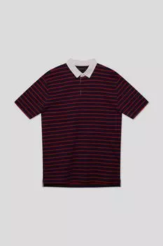 Поло в полоску из хлопка Piombo
