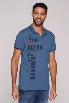 Поло wave blue CAMP DAVID