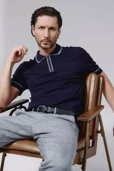 Поло вязаное с воротником на молнии Oulyss