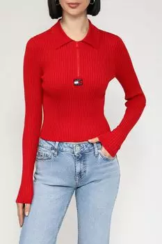 Поло вязаное с длинным рукавом Tommy Jeans