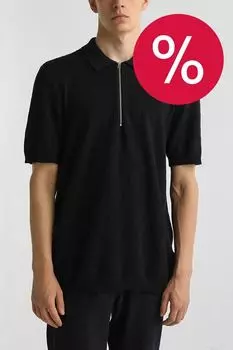 Поло вязаное с воротником на молнии Casual Friday