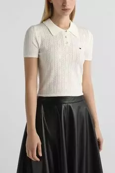 Поло вязаное укороченное Tommy Jeans