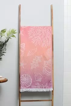 Полотенце хлопковое с принтом Aquatic Fuxia COINCASA