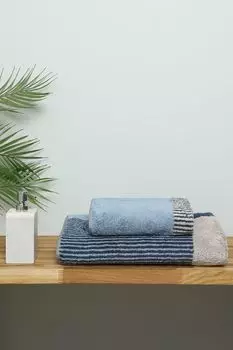 Полотенце хлопковое с принтом Divided Squares Joop