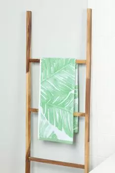 Полотенце хлопковое с принтом Foglie Green COINCASA