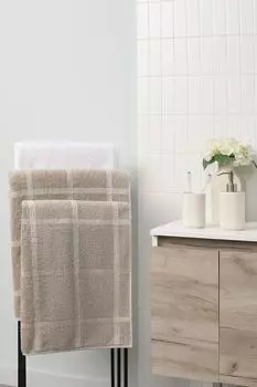 Полотенце хлопковое в клетку Two-tone Cawo