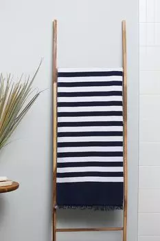 Полотенце хлопковое в полоску Stripes Blue COINCASA