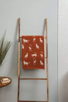 Полотенце махровое хлопковое с принтом Kitty Sofi De MarkO