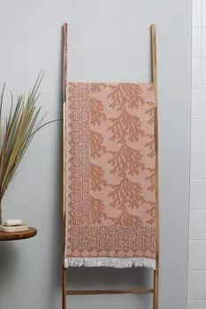 Полотенце пляжное хлопковое с принтом Hamma Beige COINCASA