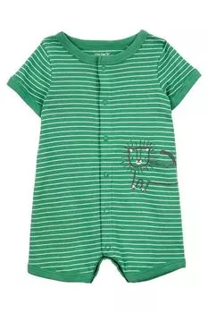 Полукомбинезон хлопковый с принтом Carter's