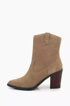 Полусапоги-казаки замшевые Abricot