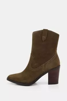 Полусапоги-казаки замшевые Abricot