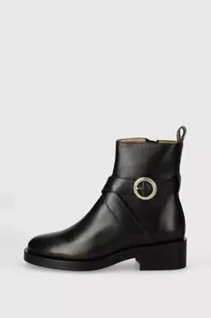 Полусапоги кожаные с пряжкой BOSS