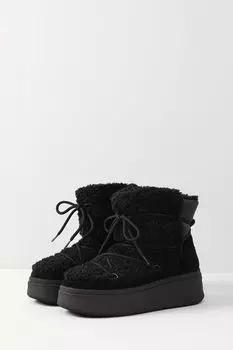 Полусапоги меховые со шнуровкой Moboo Ash