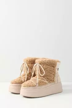 Полусапоги меховые со шнуровкой Moboo Ash