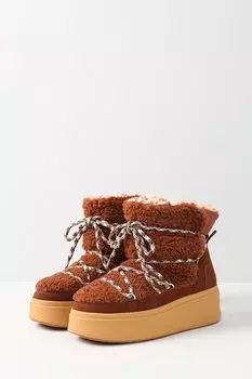 Полусапоги меховые со шнуровкой Moboo Ash