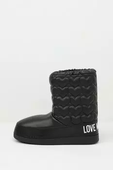 Полусапоги утепленные с логотипом Love Moschino