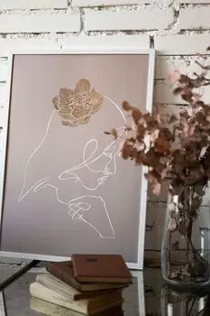 Постер с объемным золотом Flower Gallery 5