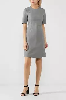 Приталенное платье с коротким рукавом BOSS