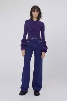 Приталенный лонгслив с драпировкой Silvian Heach