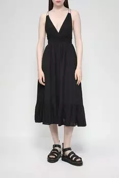 Приталенный сарафан из хлопка и вискозы Scotch & Soda