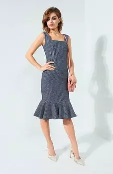 Приталенный сарафан с принтом Paola Ray