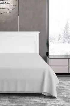 Простыня антибактериальная из сатина Благородное серебро Soft Silver