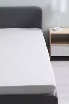 Простыня из фланели Flannel Light Grey Plain Color 21maison