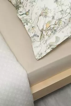 Простыня из сатина Beige creme brulee 21maison