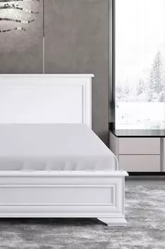 Простыня натяжная антибактериальная из сатина Благородное серебро Soft Silver