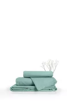 Простыня натяжная хлопковая Melange Emerald Verossa