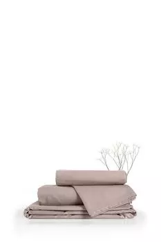 Простыня натяжная хлопковая Melange Mokko Verossa