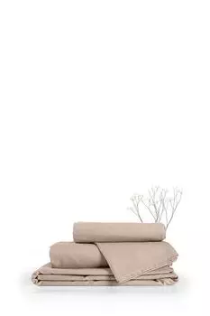 Простыня натяжная хлопковая Melange Praline Verossa