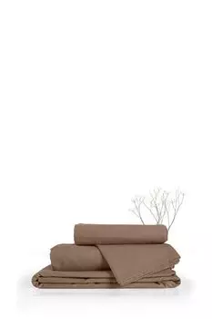 Простыня натяжная из сатина Caramel Verossa