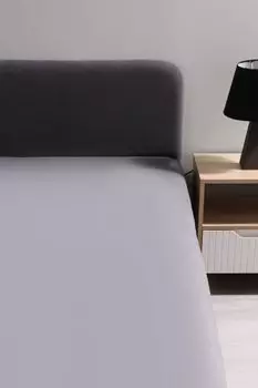 Простыня натяжная из сатина Suite Anthracite 21maison