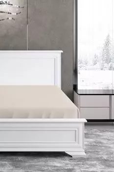 Простыня натяжная сатиновая с антибактериальным эффектом Soft Silver