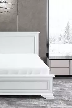 Простыня натяжная сатиновая с антибактериальным эффектом Soft Silver