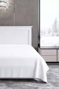 Простыня сатиновая с антибактериальным эффектом Soft Silver